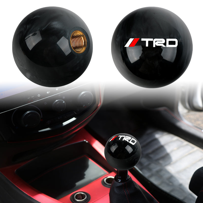 Brand New Universal TRD JDM Black Pearl 54mm Round Ball SHIFT KNOB M8 M10 M12