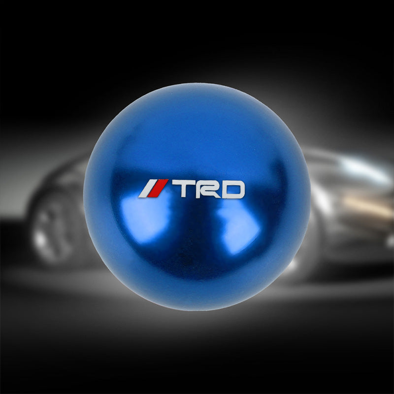 BRAND NEW UNIVERSAL TRD JDM Aluminum Blue Round Ball Manual Gear Stick Shift Knob Universal M8 M10 M12