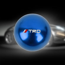 Load image into Gallery viewer, BRAND NEW UNIVERSAL TRD JDM Aluminum Blue Round Ball Manual Gear Stick Shift Knob Universal M8 M10 M12