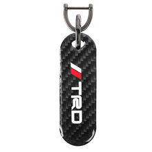 Load image into Gallery viewer, Brand New Universal 100% Real Carbon Fiber Keychain Key Ring For TRD