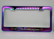 Load image into Gallery viewer, Brand New Universal 1PCS DODGE CHALLENGER Neo Chrome Titanium Metal Steel License Plate Frame