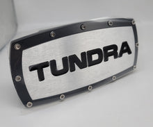 Load image into Gallery viewer, Brand New Toyota Tundra Black Tow Hitch Cover Plug Cap 2&quot; Trailer Receiver Engraved Billet Allen Bolts Official Licensed Products
