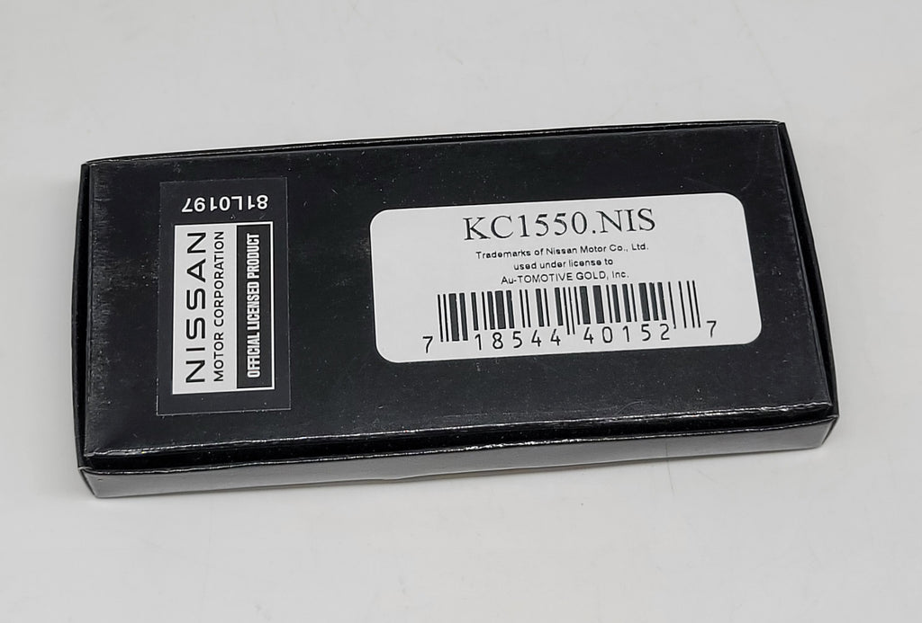 Brand New Nissan Engraved Rectangle Carbon Fiber Leather Fob Keyring Keychain Official Licensed Product - JK Racing Inc