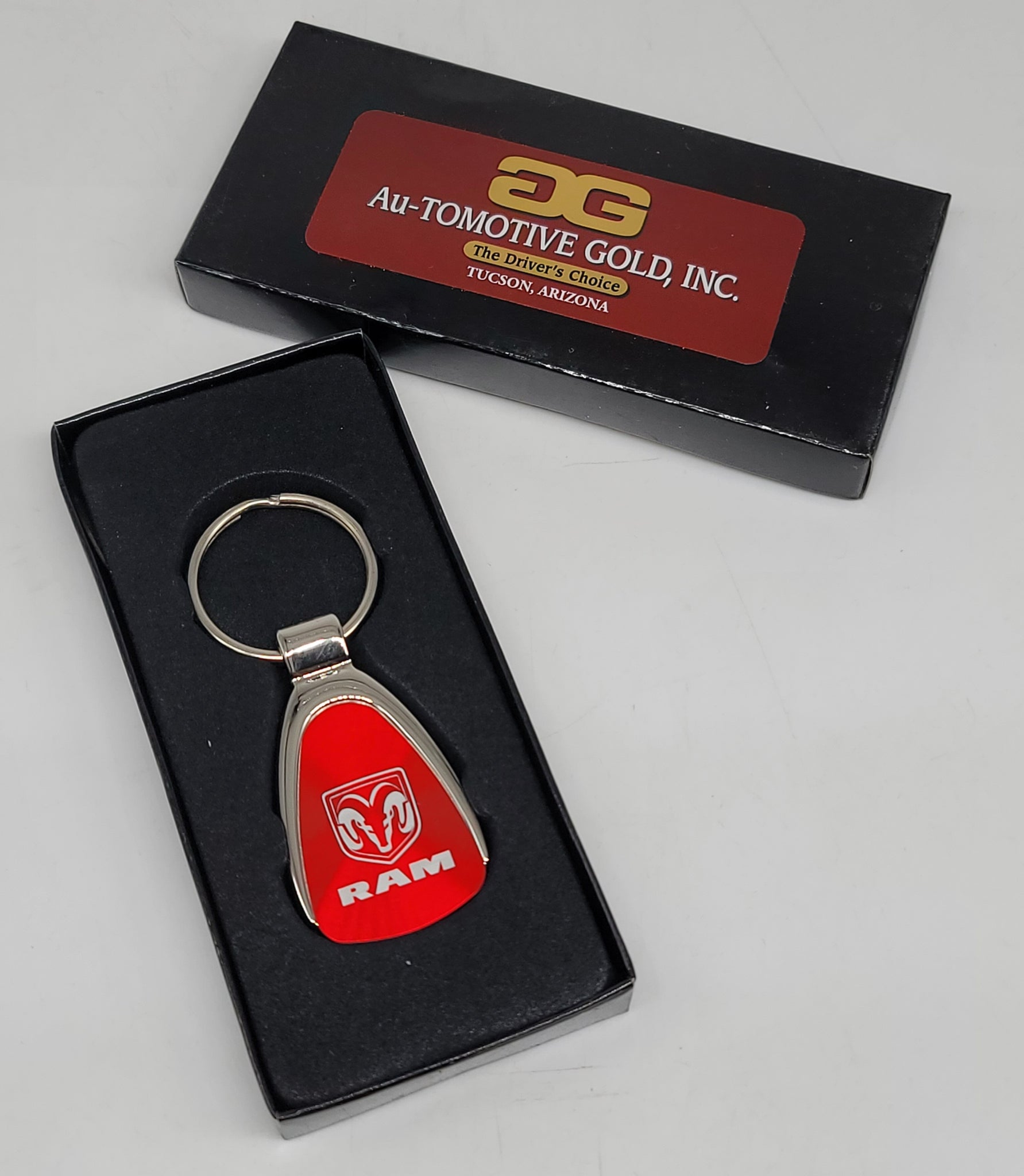 Lincoln Red Teardrop Keychain – Official Licensed Logo Fob With Metal Key Ring