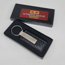 Load image into Gallery viewer, Brand New Mustang GT Engraved Rectangle Carbon Fiber Leather Fob Keyring Keychain Official Licensed Product