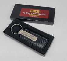 Load image into Gallery viewer, Brand New Dodge Charger Engraved Rectangle Carbon Fiber Leather Fob Keyring Keychain Official Licensed Product