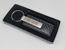 Load image into Gallery viewer, Brand New Dodge Ram 1500 Engraved Rectangle Carbon Fiber Leather Fob Keyring Keychain Official Licensed Product