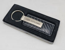 Load image into Gallery viewer, Brand New Ford Explorer Engraved Rectangle Carbon Fiber Leather Fob Keyring Keychain Official Licensed Product