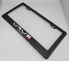 Load image into Gallery viewer, Brand New 1PCS LAMBORGHINI URUS 100% Real Carbon Fiber License Plate Frame Tag Cover Original 3K With Free Caps