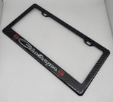 Brand New 1PCS DODGE CHALLENGER 100% Real Carbon Fiber License Plate Frame Tag Cover Original 3K With Free Caps