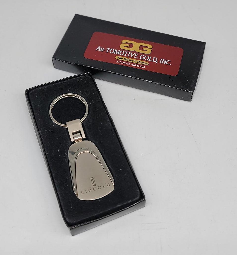 Brand New Lincoln Chrome Teardrop Authentic Logo Keychain Fob Ring Officially Licensed Product