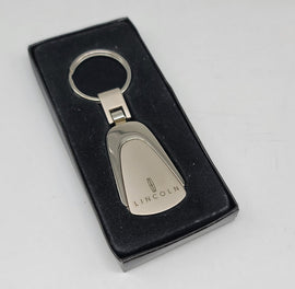 Brand New Lincoln Chrome Teardrop Authentic Logo Keychain Fob Ring Officially Licensed Product