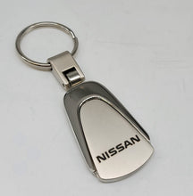 Load image into Gallery viewer, Brand New Nissan Chrome Teardrop Authentic Logo Keychain Fob Ring Officially Licensed Product