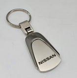 Brand New Nissan Chrome Teardrop Authentic Logo Keychain Fob Ring Officially Licensed Product