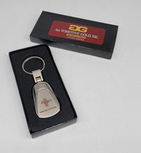 Load image into Gallery viewer, Brand New Ford Mustang Chrome Teardrop Authentic Logo Keychain Fob Ring Officially Licensed Product