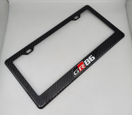 Brand New 1PCS GR86 100% Real Carbon Fiber License Plate Frame Tag Cover Original 3K With Free Caps