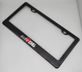 Brand New 1PCS GR86 100% Real Carbon Fiber License Plate Frame Tag Cover Original 3K With Free Caps