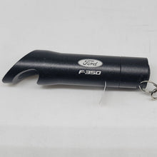 Load image into Gallery viewer, Brand New Ford F-350 Key Ring Black Keychain Flashlight Bottle Opener Authentic Officially Licensed Product