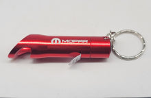 Load image into Gallery viewer, Brand New Mopar Key Ring Red Keychain Flashlight Bottle Opener Authentic Officially Licensed Product