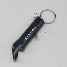 Load image into Gallery viewer, Brand New Honda Civic Key Ring Black Keychain Flashlight Bottle Opener Authentic Officially Licensed Product