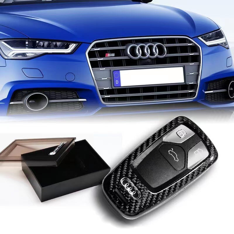 Brand New Audi A4 A5 S4 S5 Q5 Q7 TT Real Carbon Fiber Remote Key Shell Cover Case