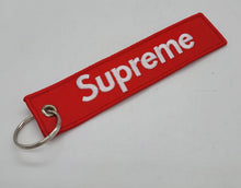 Load image into Gallery viewer, BRAND NEW JDM SUPREME RED DOUBLE SIDE Racing Cell Holders Keychain Universal