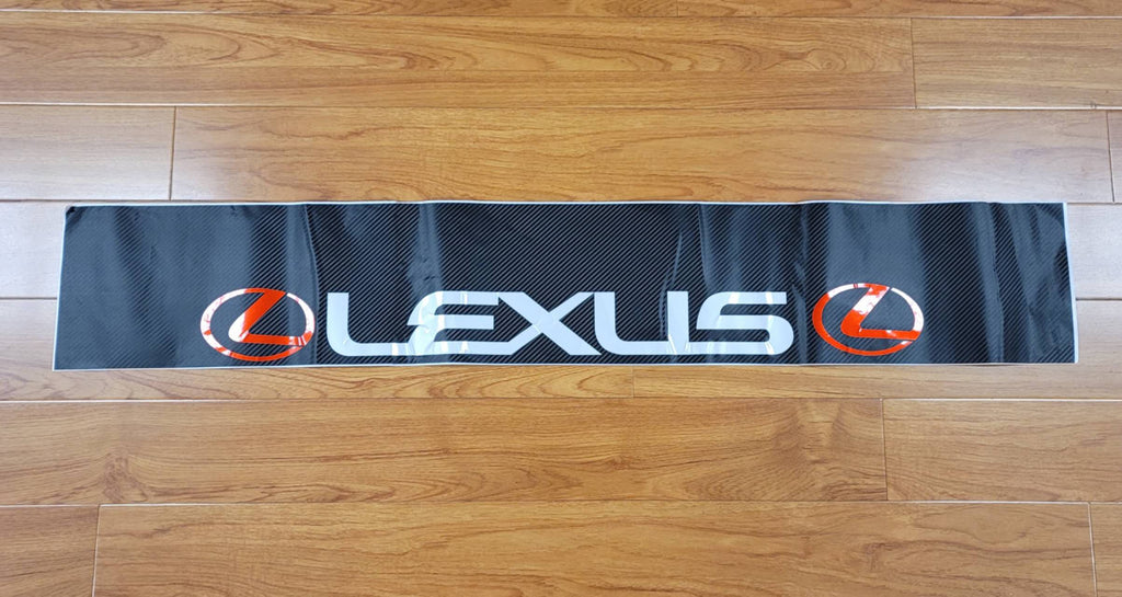 Brand New Universal 53'' Lexus Carbon Fiber Vinyl Front Window Windshield Banner Sticker Decal