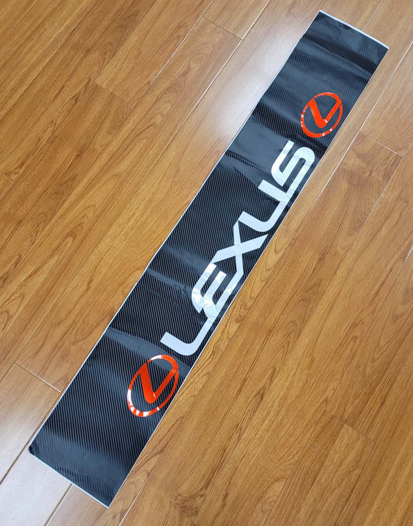 Brand New Universal 53'' Lexus Carbon Fiber Vinyl Front Window Windshield Banner Sticker Decal