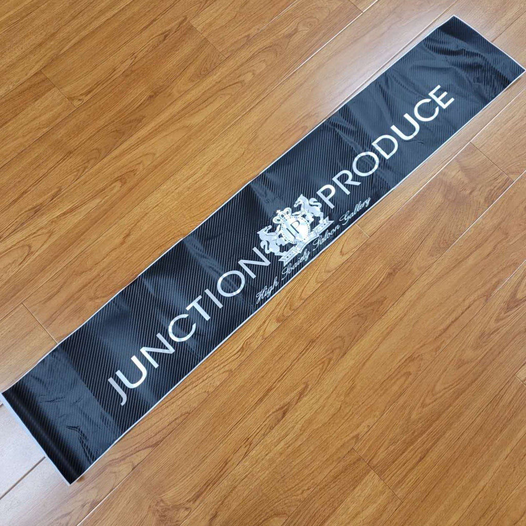 Brand New Universal 53'' Junction Produce Carbon Fiber Vinyl Front Window Windshield Banner Sticker Decal