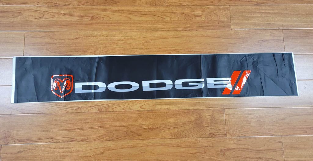 Brand New Universal 53'' Dodge Black Vinyl Front Window Windshield Banner Sticker Decal