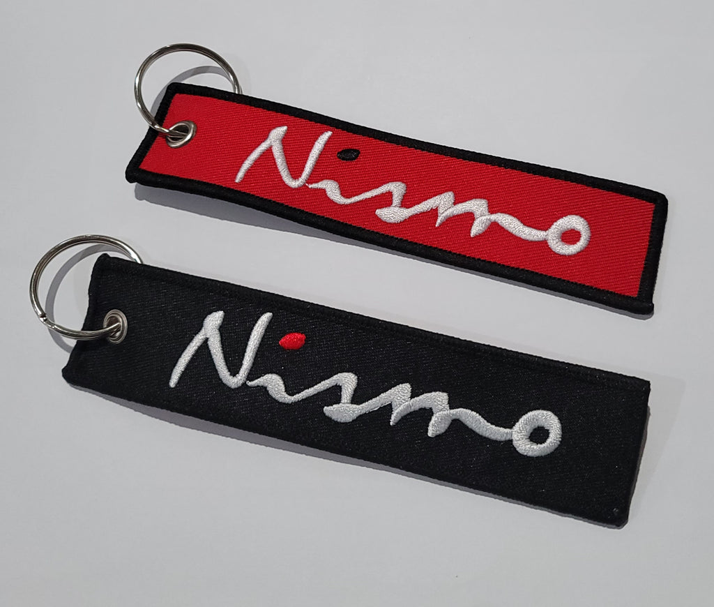 BRAND NEW JDM NISMO BLACK/RED DOUBLE SIDE Racing Cell Holders Keychain Universal