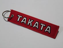 Load image into Gallery viewer, BRAND NEW TAKATA RED DOUBLE SIDE Racing Cell Holders Keychain Universal