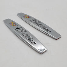 Load image into Gallery viewer, BRAND NEW UNIVERSAL 2PCS CADILLAC 3D METAL EMBLEM BADGE STICKER