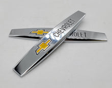Load image into Gallery viewer, BRAND NEW UNIVERSAL 2PCS CHEVROLET 3D METAL EMBLEM BADGE STICKER