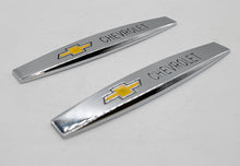 Load image into Gallery viewer, BRAND NEW UNIVERSAL 2PCS CHEVROLET 3D METAL EMBLEM BADGE STICKER