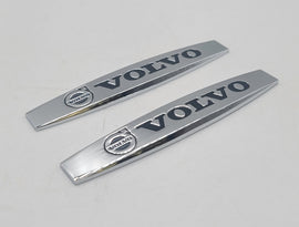 BRAND NEW UNIVERSAL 2PCS VOLVO 3D METAL EMBLEM BADGE STICKER