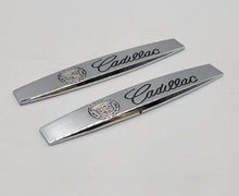 Load image into Gallery viewer, BRAND NEW UNIVERSAL 2PCS CADILLAC 3D METAL EMBLEM BADGE STICKER