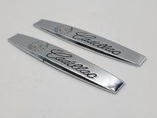 Load image into Gallery viewer, BRAND NEW UNIVERSAL 2PCS CADILLAC 3D METAL EMBLEM BADGE STICKER