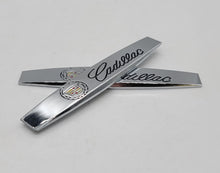 Load image into Gallery viewer, BRAND NEW UNIVERSAL 2PCS CADILLAC 3D METAL EMBLEM BADGE STICKER