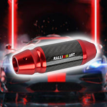 Load image into Gallery viewer, Brand New Ralliart Universal Real Carbon Fiber Red Aluminum Automatic Transmission Racing Gear Shift Knob