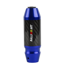 Load image into Gallery viewer, Brand New Ralliart Universal Real Carbon Fiber Blue Aluminum Automatic Transmission Racing Gear Shift Knob