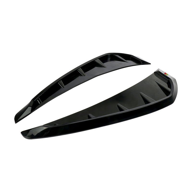 Brand New Ralliart Universal Car Glossy Black Side Door Fender Vent Air Wing Cover Trim ABS Plastic