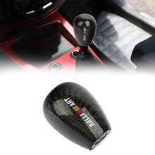 Load image into Gallery viewer, Brand New Universal Ralliart Black Real Carbon Fiber Manual Gear Stick Shift Knob Shifter M8 M10 M12