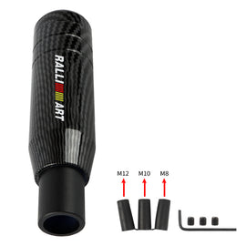 Brand New Universal JDM 13CM Ralliart Aluminum Carbon Fiber Style Automatic Gear Stick Shift Knob Lever Shifter