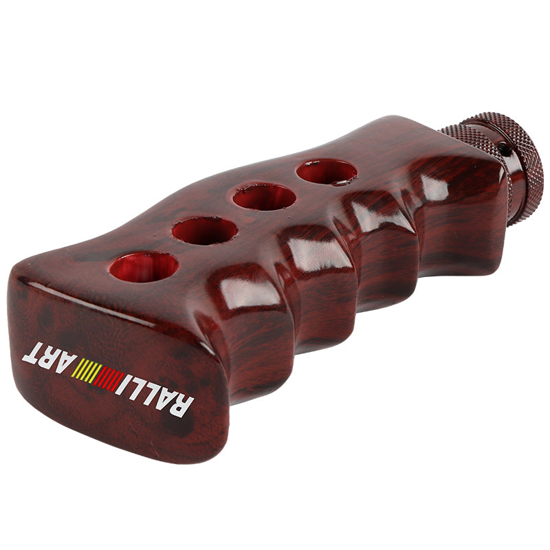 Brand New Universal Ralliart Dark Wood Slotted Pistol Grip Handle Manual Gear Shift Knob Shifter M8 M10 M12