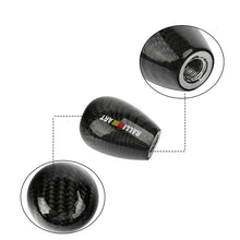 Load image into Gallery viewer, Brand New Universal Ralliart Black Real Carbon Fiber Manual Gear Stick Shift Knob Shifter M8 M10 M12