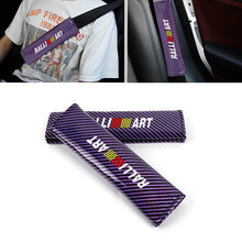 Load image into Gallery viewer, Brand New Universal 2PCS Ralliart Purple Carbon Fiber Look Car Seat Belt Covers Shoulder Pad