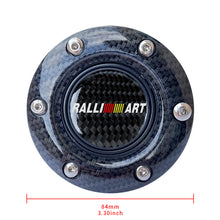 Load image into Gallery viewer, BRAND NEW JDM RALLIART UNIVERSAL CARBON FIBER CAR HORN BUTTON STEERING WHEEL CENTER CAP