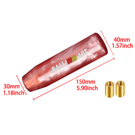 Brand New Universal Ralliart Pearl Red Long Stick Manual Car Gear Shift Knob Shifter M8 M10 M12