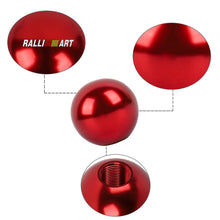 Load image into Gallery viewer, BRAND NEW UNIVERSAL RALLIART JDM Aluminum Red Round Ball Manual Gear Stick Shift Knob Universal M8 M10 M12